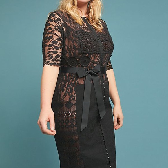 COPY - New-with tags-Anthropologie Black lace dress. - Picture 5 of 7